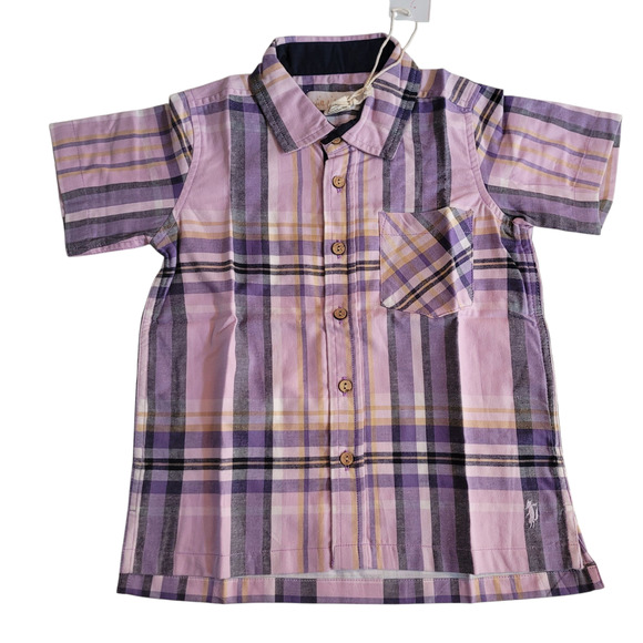 Well Dressed Wolf Boy's Short Sleeve Plaid Shirt